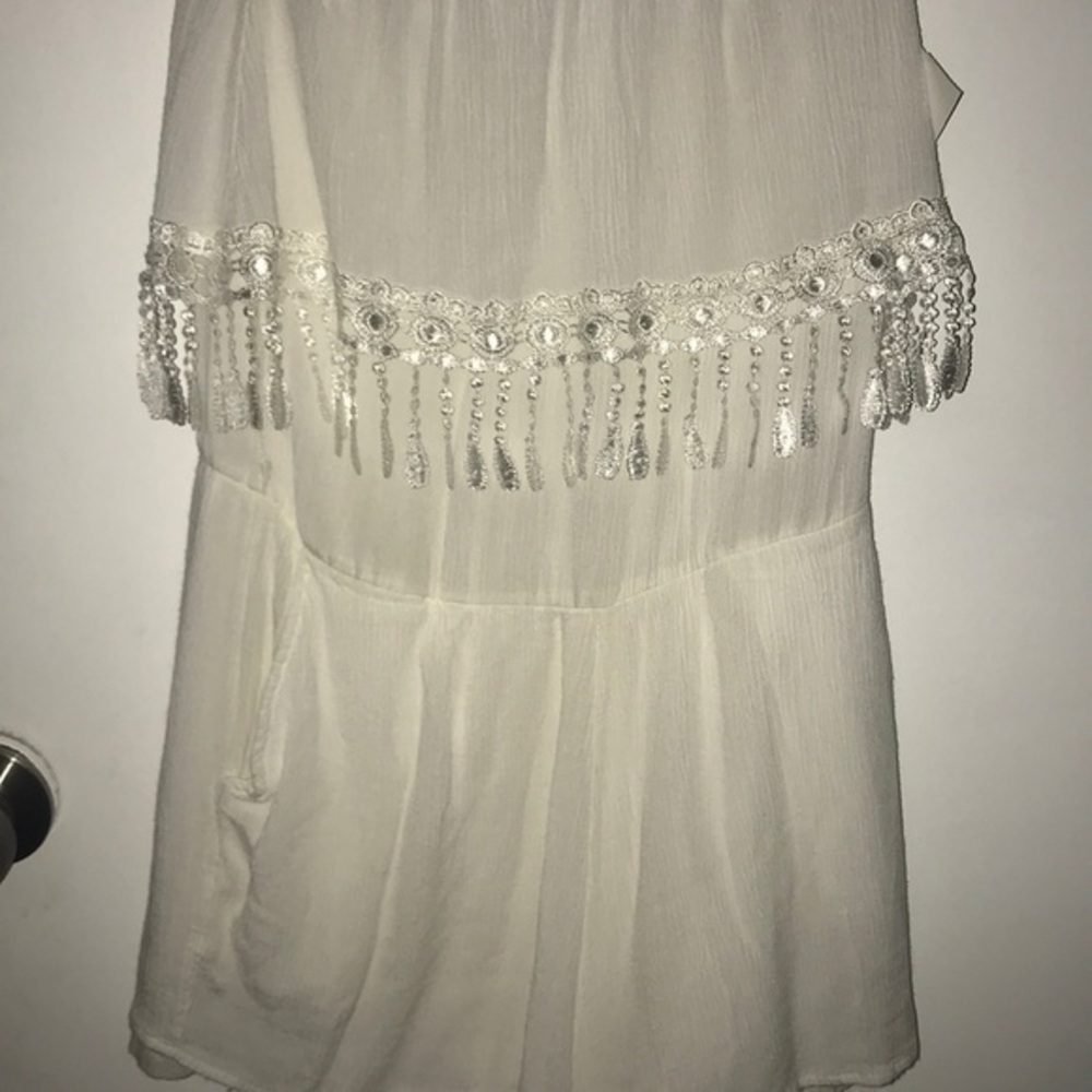 Poof ivory romper